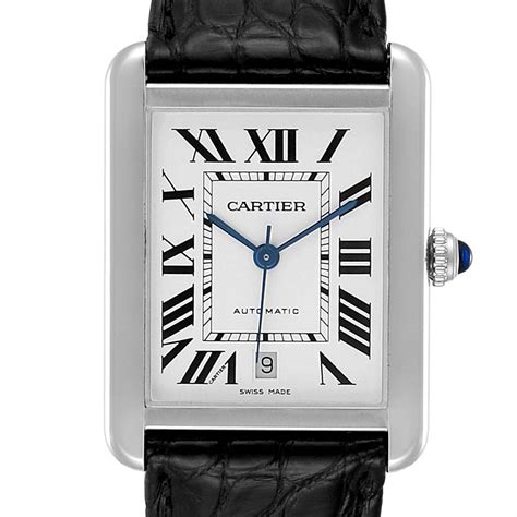 stainless steel cartier|stainless steel cartier watch men's.